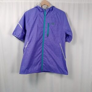 The North Face TNF Flight Series Running Jacket Womens L Purple Short‎ Sleeve